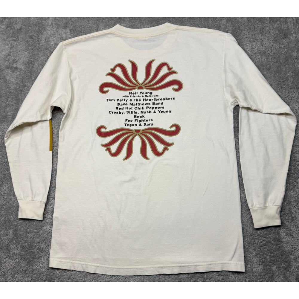 Vtg Bridge School Benefit 2000 Shirt L White Red Hot Chili Peppers Foo Fighters